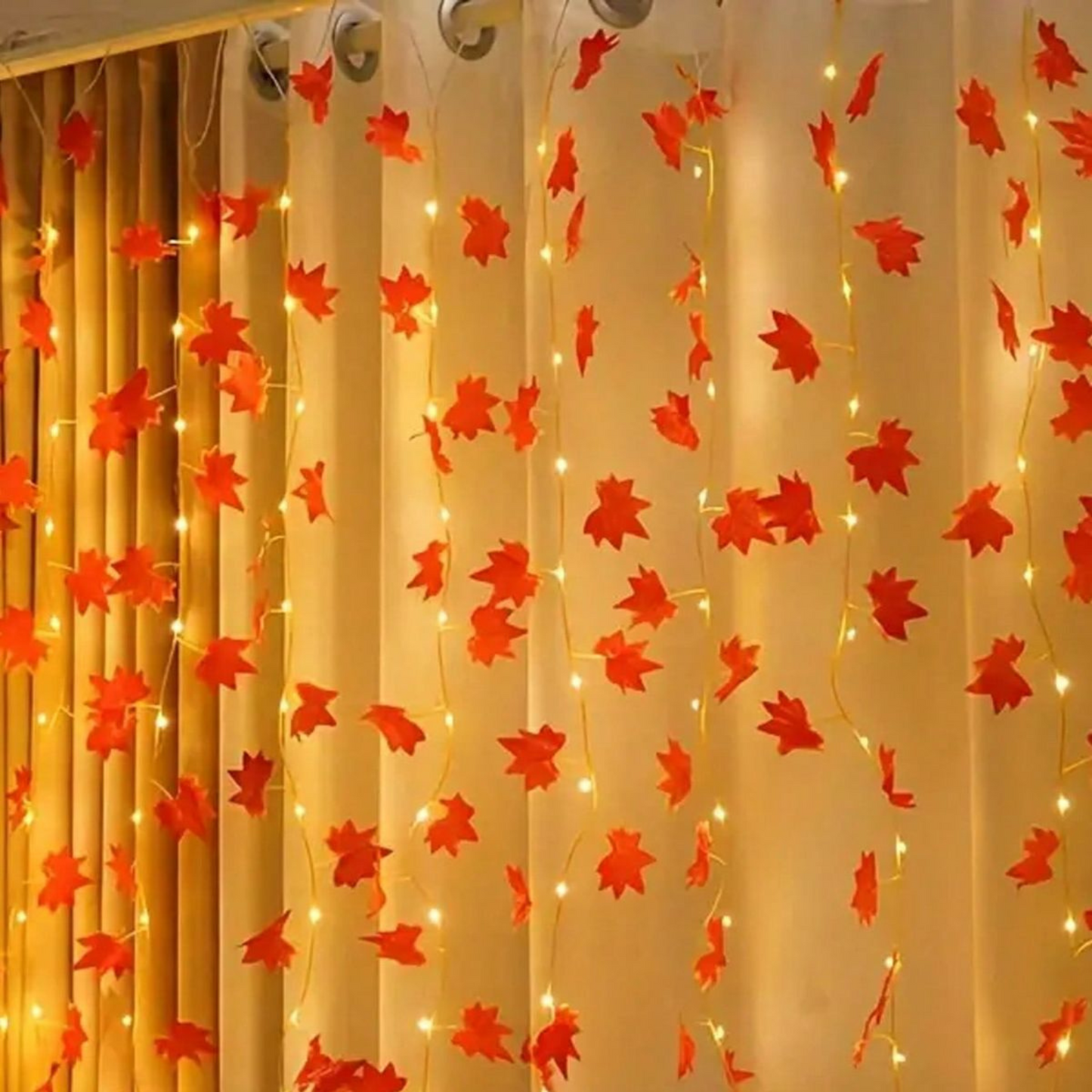 GLOWSPACE 10Led Maple Leaf String Light