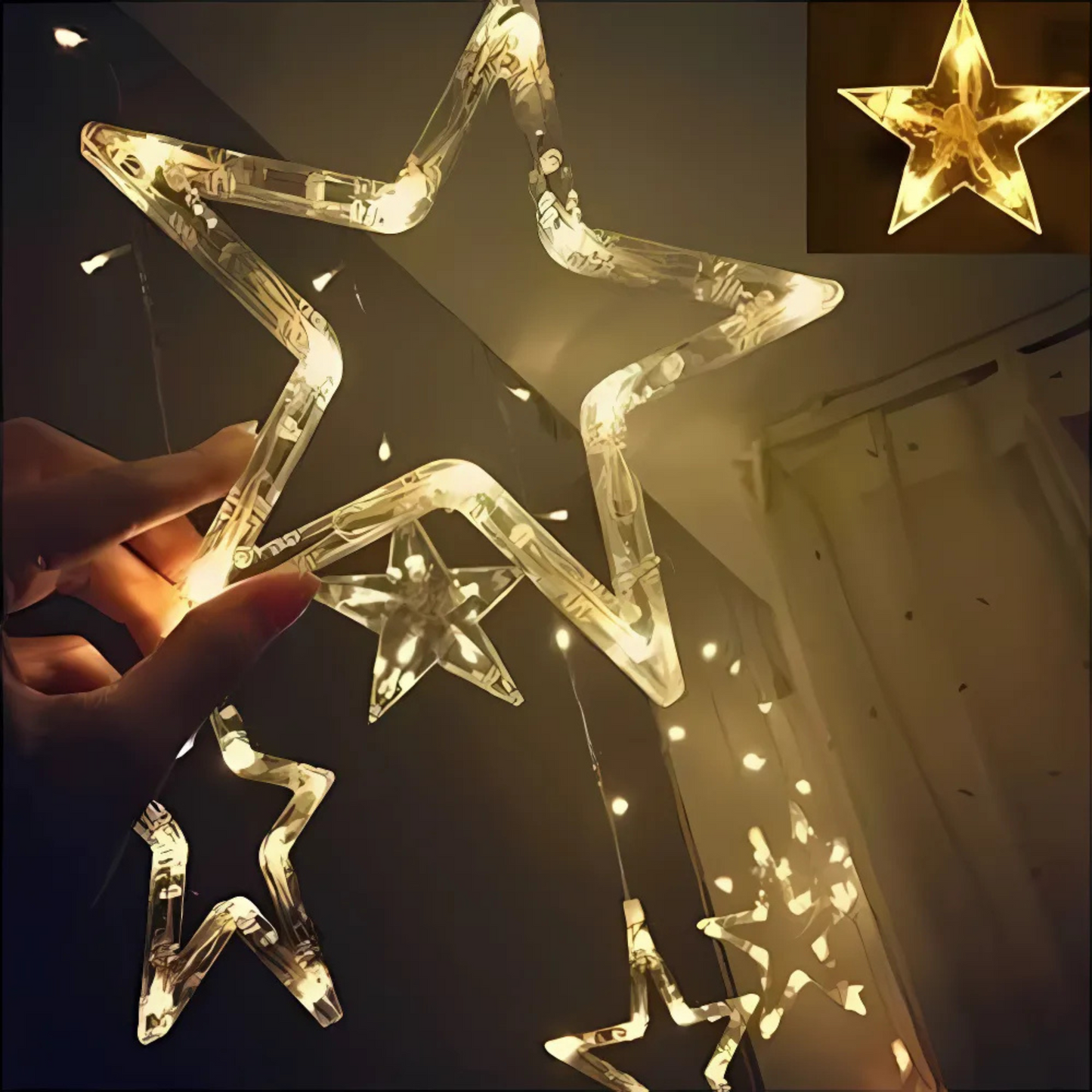 GLOWSPACE Star Curtain Lights
