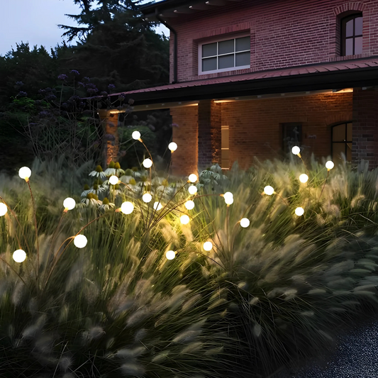 Pack of 2 GLOWSPACE Solar Powered Firefly Lights Waterproof, Solar Starburst Swaying Lights