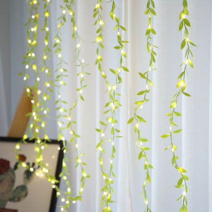 GLOWSPACE  Artificial Leaf Curtain LED String Light