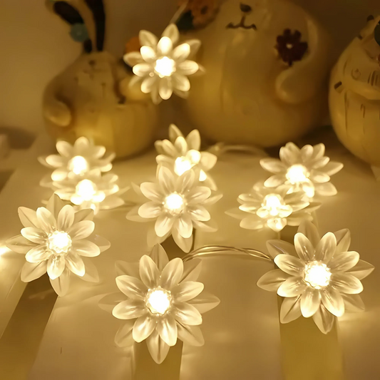 GLOWSPACE 14Led Silicon Flower String Light