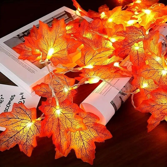 GLOWSPACE 10Led Maple Leaf String Light