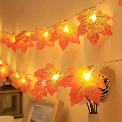GLOWSPACE 10Led Maple Leaf String Light