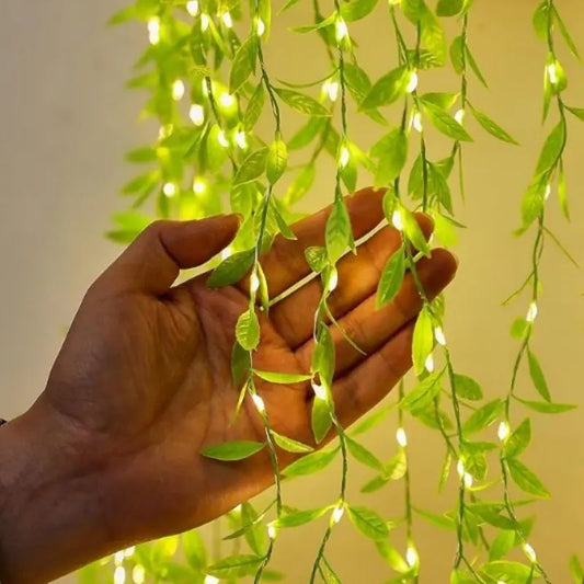 GLOWSPACE  Artificial Leaf Curtain LED String Light