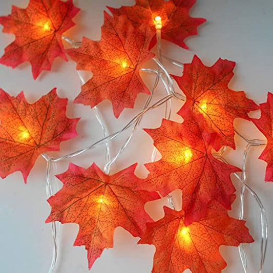 GLOWSPACE 10Led Maple Leaf String Light