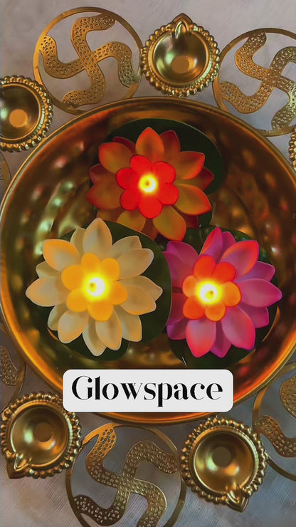 Set of 6 Automatic Lotus Sensor Light for Festival Lighting Decoration